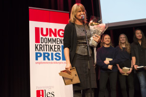Vinner: Nina Lykke fikk i dag Ungdommens kritikerpris for romanen "Nei og atter nei". Foto: Vibeke Røgler/Foreningen !les.
